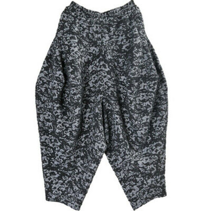 Ethnic Women Retro Jacquard Thick Bloomers Baggy Harem Pants Loose Fit Leisure L