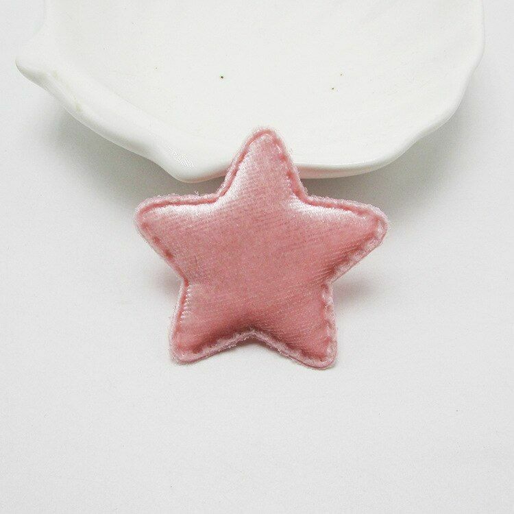42Pcs/Lot 4.8cm Felt Star Shape Padded Appliques DIY Hairclips Accessories Patch