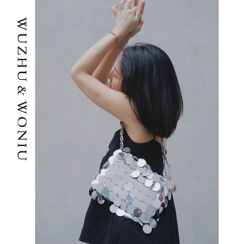 Sequins Handbag Bags Woven Totes Glitter Evening Bags Clutch Travel Shoulder Bag