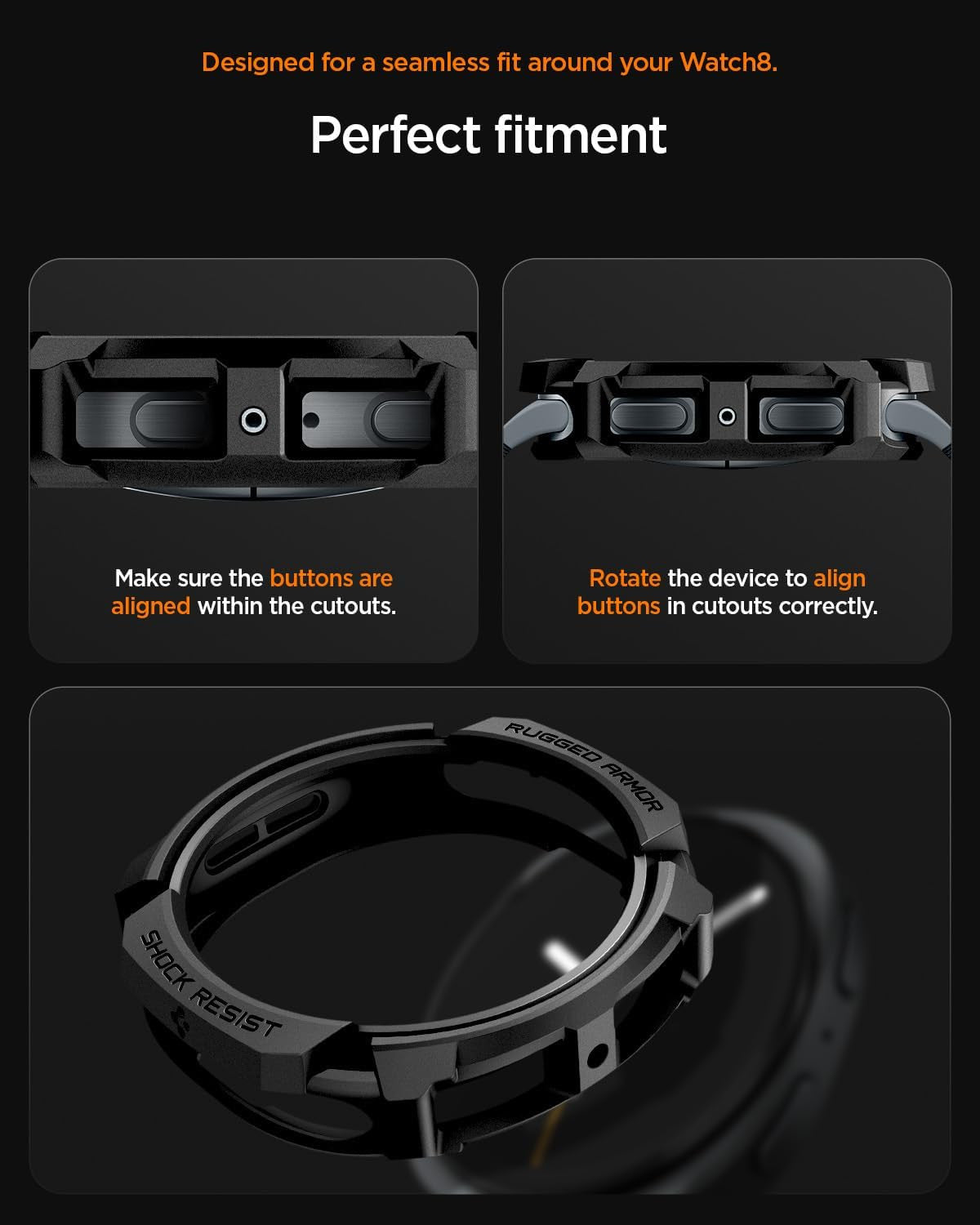 Rugged Armor Designed for Samsung Galaxy Watch 8 40Mm Case Durable TPU Cover (20