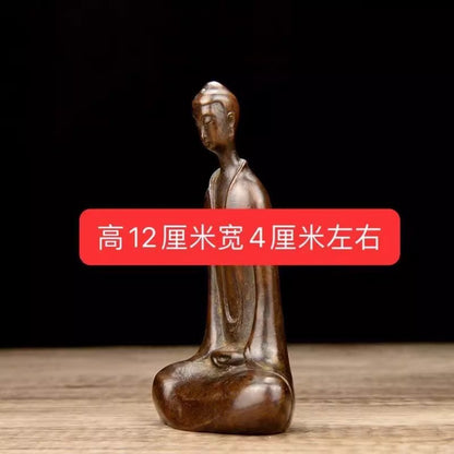 4.8" Brass Buddha Cast Statue Meditation Buddhism Zen Ornament Home Temple Decor