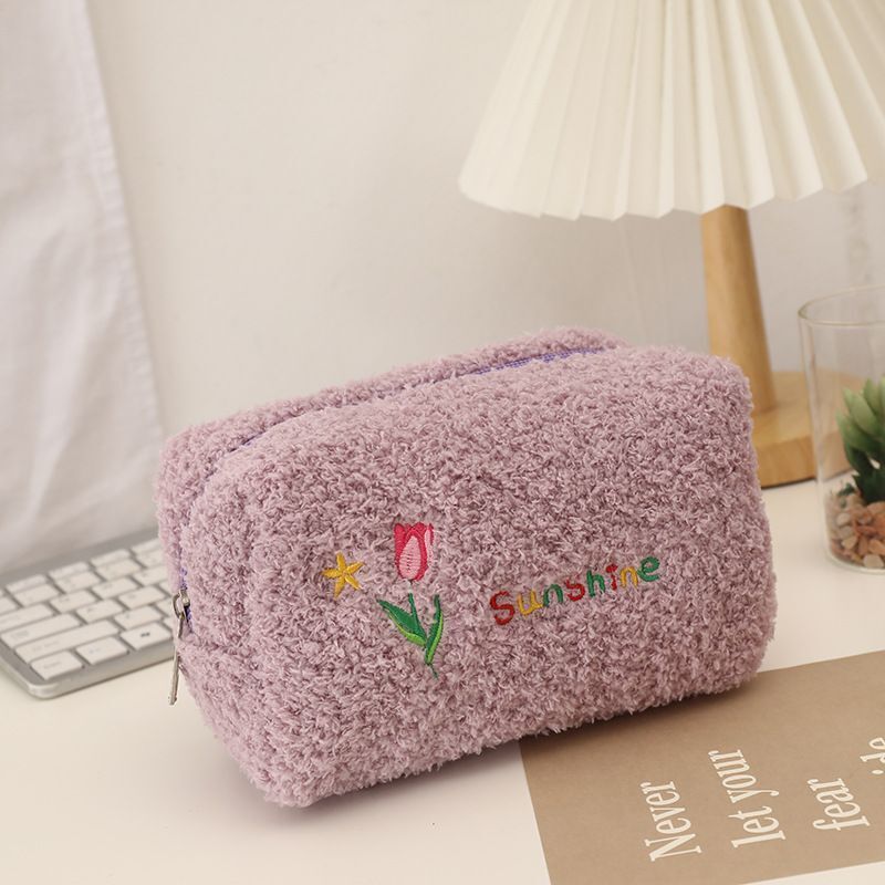 Tulip Flower Travel Cosmetic Storage Bag Makeup Organizer Handbag Wash Purse 1PC