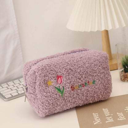 Tulip Flower Travel Cosmetic Storage Bag Makeup Organizer Handbag Wash Purse 1PC