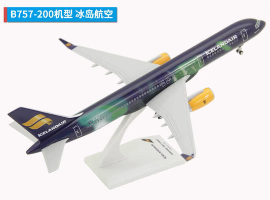 1:150 32CM RISESOON ICELANDAIR BOEING 757-200 Passenger Plane ABS Plastic Model