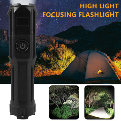 Rechargeable 990000LM LED Flashlight Tactical Police Super Bright Torch Zoomable