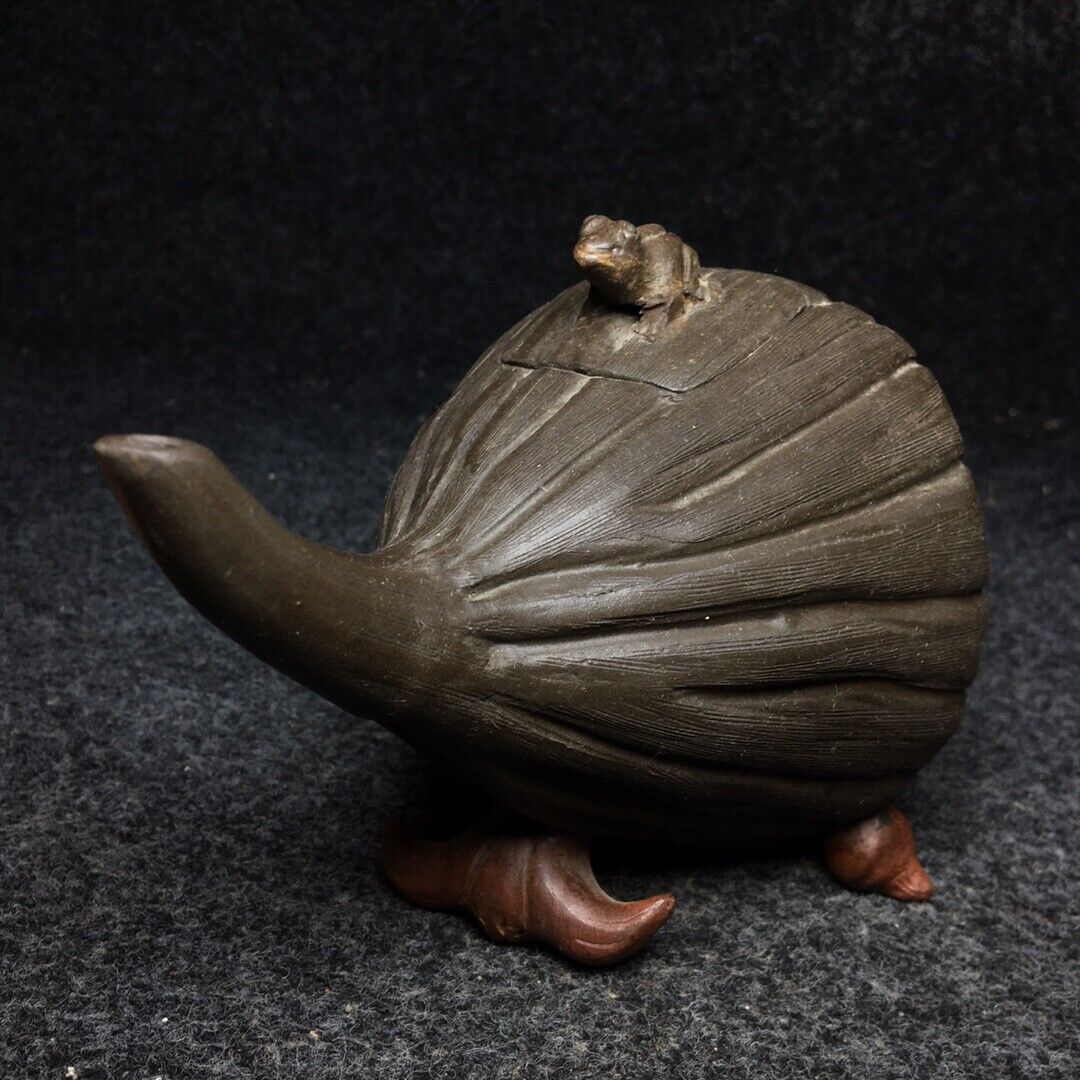 Chinese Yixing Zisha Clay Handmade Exquisite Teapot （呱呱来财 底款：）