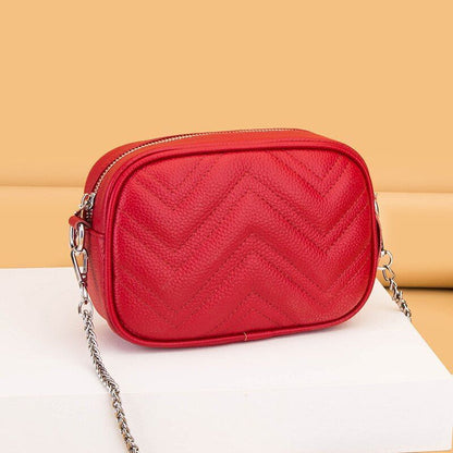 Women's Bag Leather Shoulder Bag Handbags Chain Small Ladies Crossbody Purse Sac