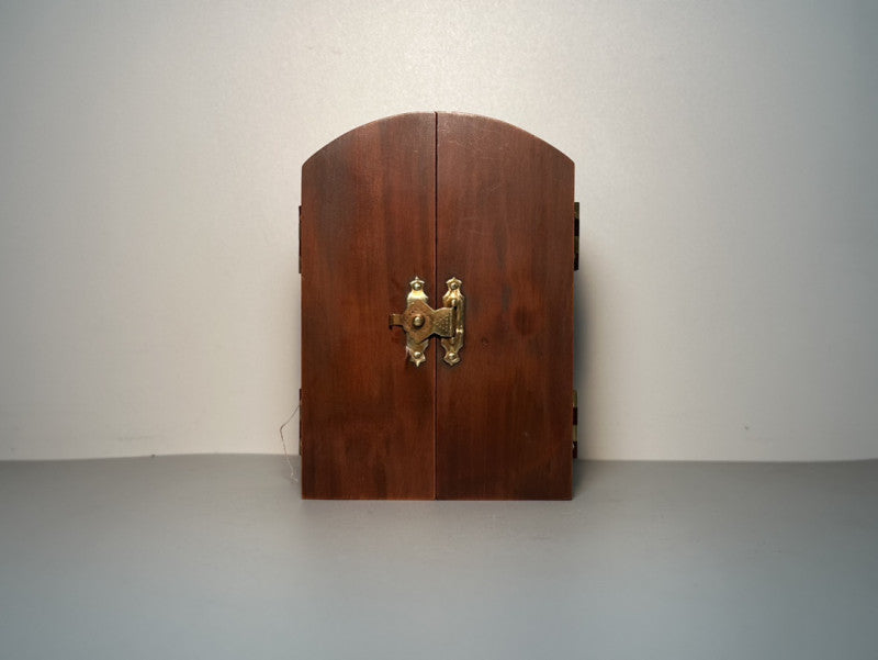 Chinese Medicine Buddha Three Open Box wood Carving Decoration
