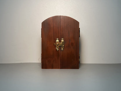 Chinese Medicine Buddha Three Open Box wood Carving Decoration