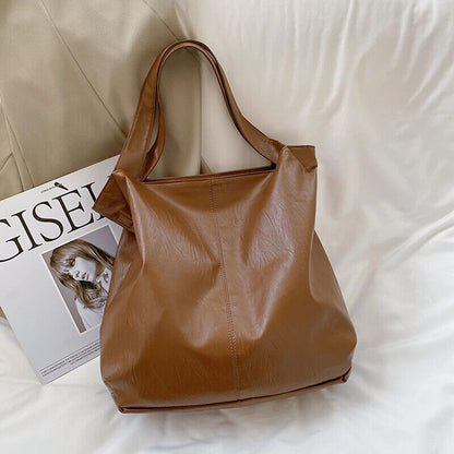 Tote Bag Women Tend Female Simple Large Retro Shoulder Side Bag Handbags