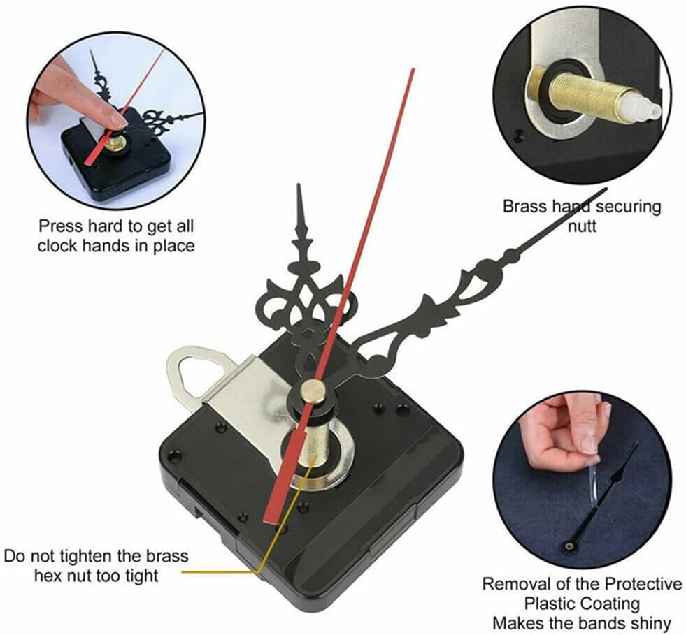 DIY Clock Parts Movement Quartz Mechanism Wall Replacement Repair Tool Hands Kit