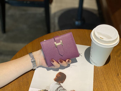 Genuine Leather Wallet Short Purse Fashion Money Bag Pocket Luxury Short Purses