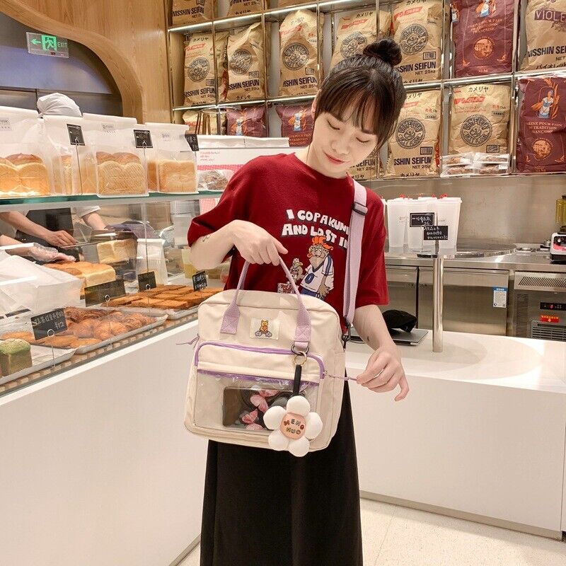 Lovely Multifunctional Backpack Teenage Girls Buckle Portable Female Travel Bags