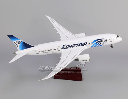 1:130 43CM EGYPTAIR BOEING 787 Passenger Plane Landing Gear Resin Aircraft Model