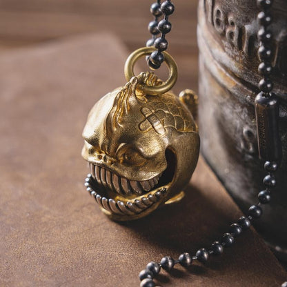 Original Piranha Bell Pendant Fun Metal Keychain Bag Charm Keyring Decor