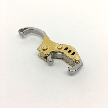 New EDC Brass+Stainless steel Bottle Opener Keychain Portable Folding Tool