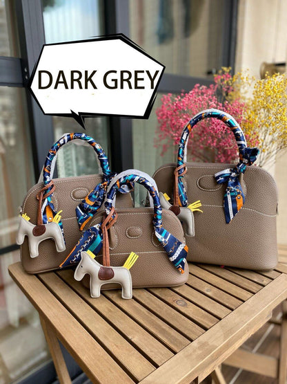 Genuine Leather Handbag Shell Bag Leather Strap Shoulder Purses Tote S/M/L Sizes