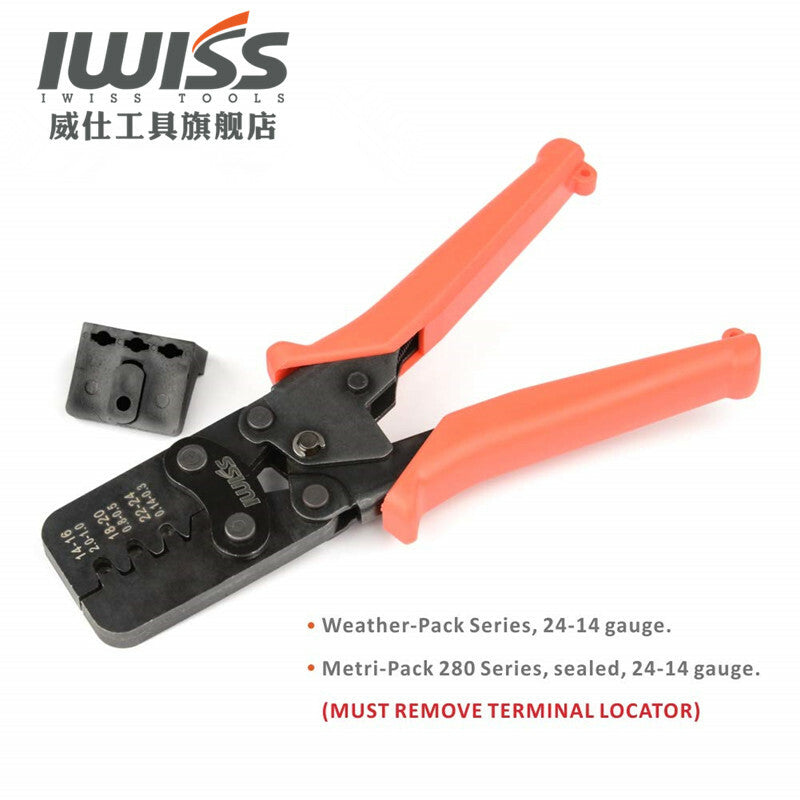 IWISS IWS-1424BN AWG24-14 0.14-2.0mm2 Auto Repair Tools Crimping Tool Crimper