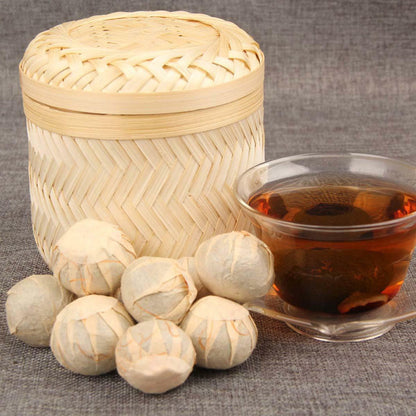 Orange Peel Shu Cha Small Green Mandarin Puerh Tea Ripe Puerh Tea Barrel 250g