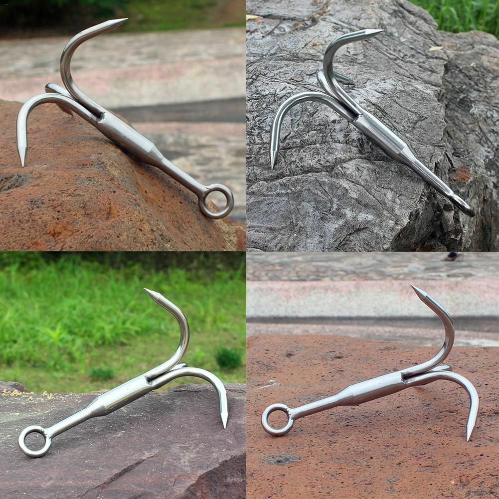 Climbing Claw Stainless Steel Hook Hiking Outdoor Mountaineering Grappling Tools