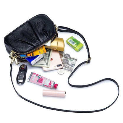 Fashion Shoulder Genuine Leather Crossbody Bag Messenger Purses Versatile Pouch