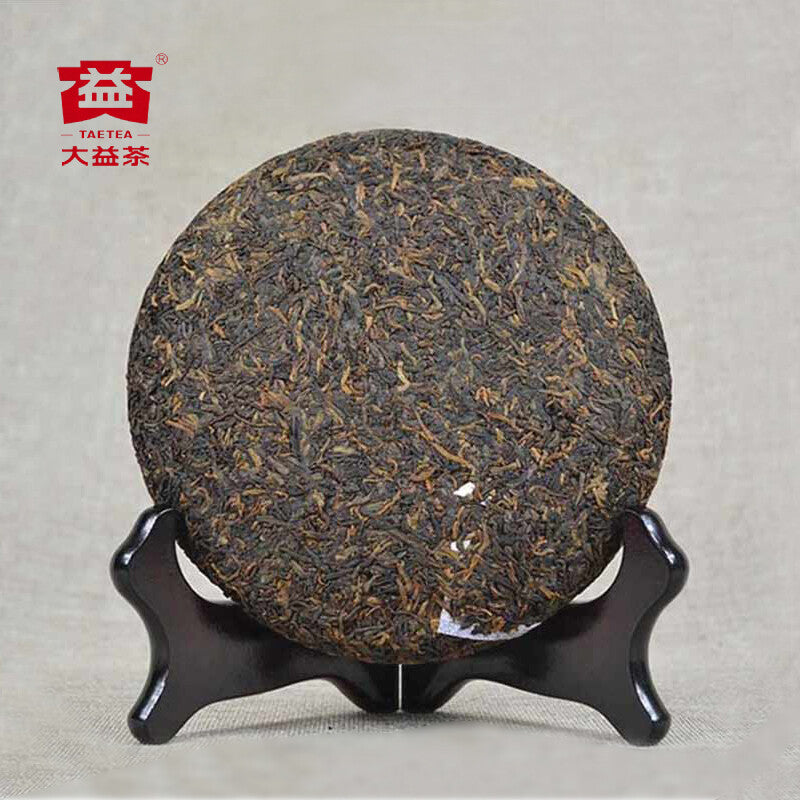 TAETEA Dragon Pillar Yuan Cha Menghai Dayi Puer Tea Cake 2017 357g Ripe Pu-erh