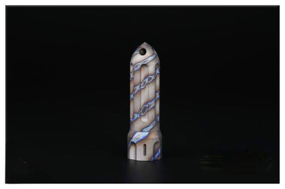 Titanium Alloy Rocket Shape Pill Case Holder Container Keychain Necklace Pendant