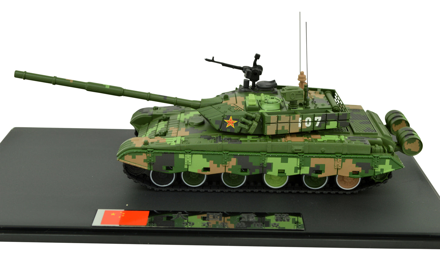 1:72 Chinese PLA ZTZ-99A Main Battle Tank Model Metal Diecast Armored Car 107