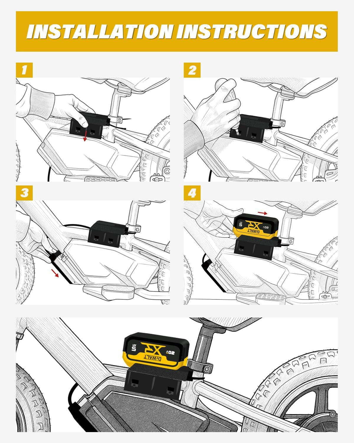 Battery Adapter for Stacyc 12" & 16" Electric Balance Bikes - Compatible with De
