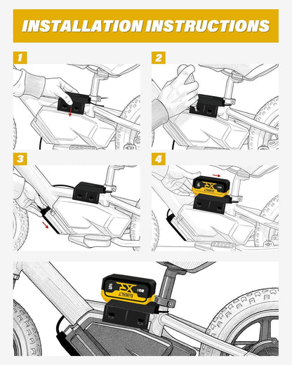 Battery Adapter for Stacyc 12" & 16" Electric Balance Bikes - Compatible with De