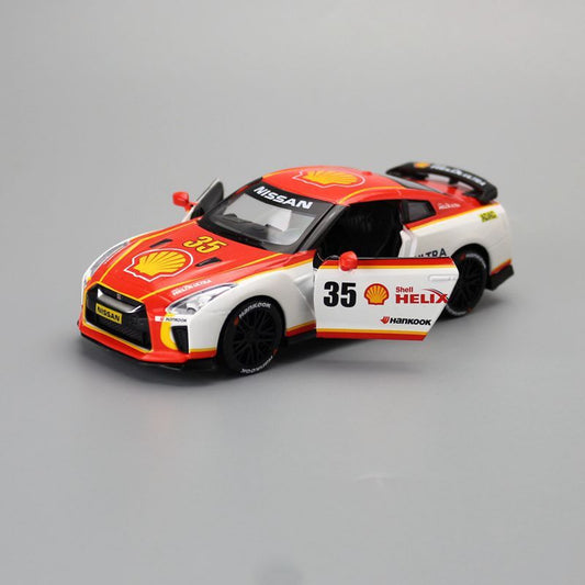 1:32 Nissan 2020 GT-R Racing Car Shell Metal Car Model Toy Pull Back Sound