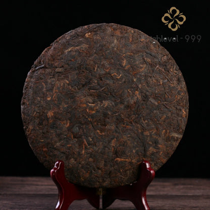 Lexingxiang Menghai Ancient Tree Ripe Pu'er Tea Cake 357g Aged Pu'er