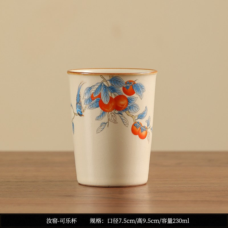 1pc Ru Kiln Tea Cup Master Cup Ceramic Tea Cup Kung Fu Tea Set