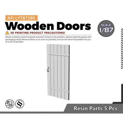 Yao's Studio LYT87280 1/87 Scene Model Wooden Doors
