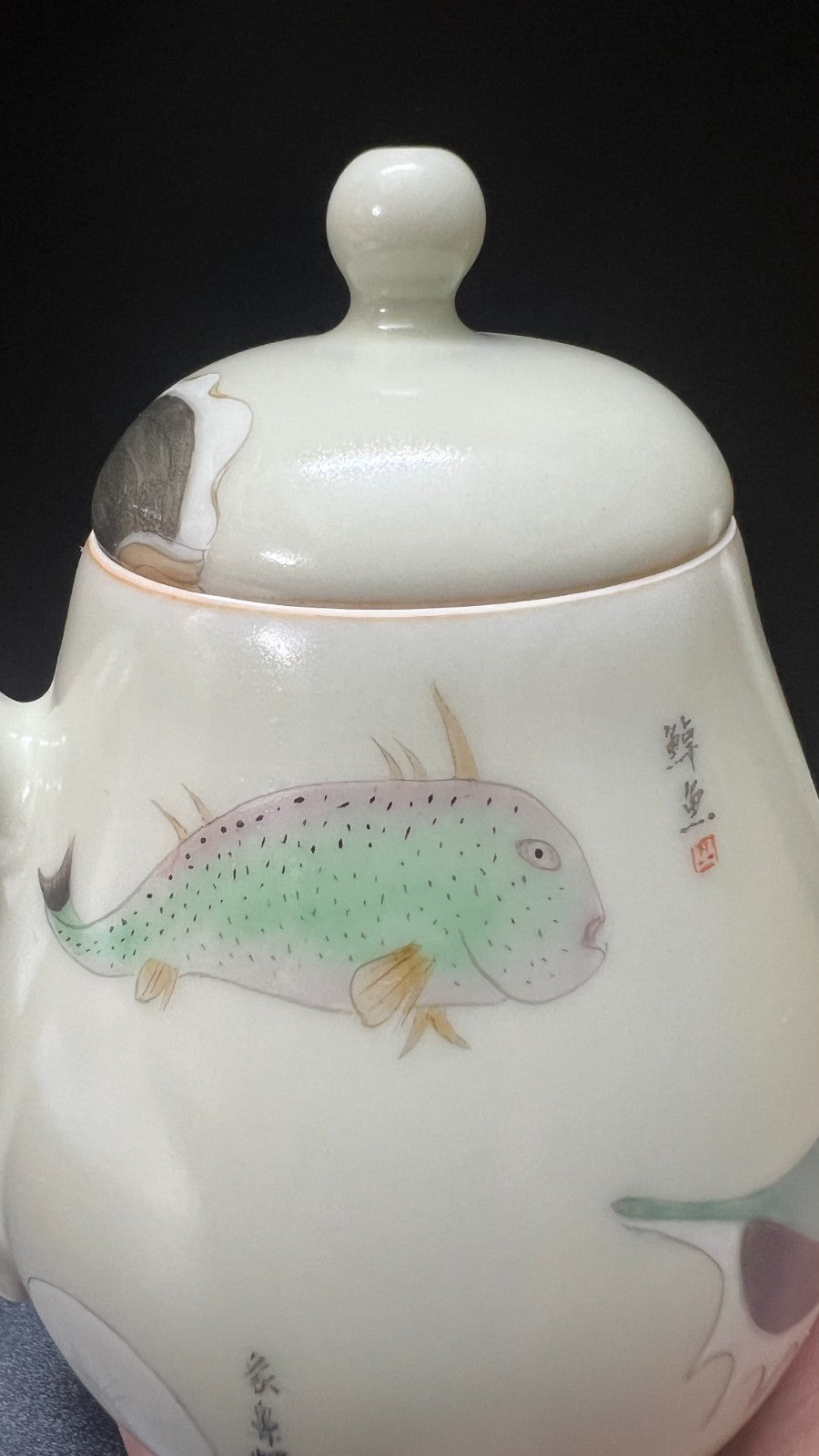 200cc chinese JingDeZhen Handmade Teapot hand-painted HaiCuo Gongfu Teapot