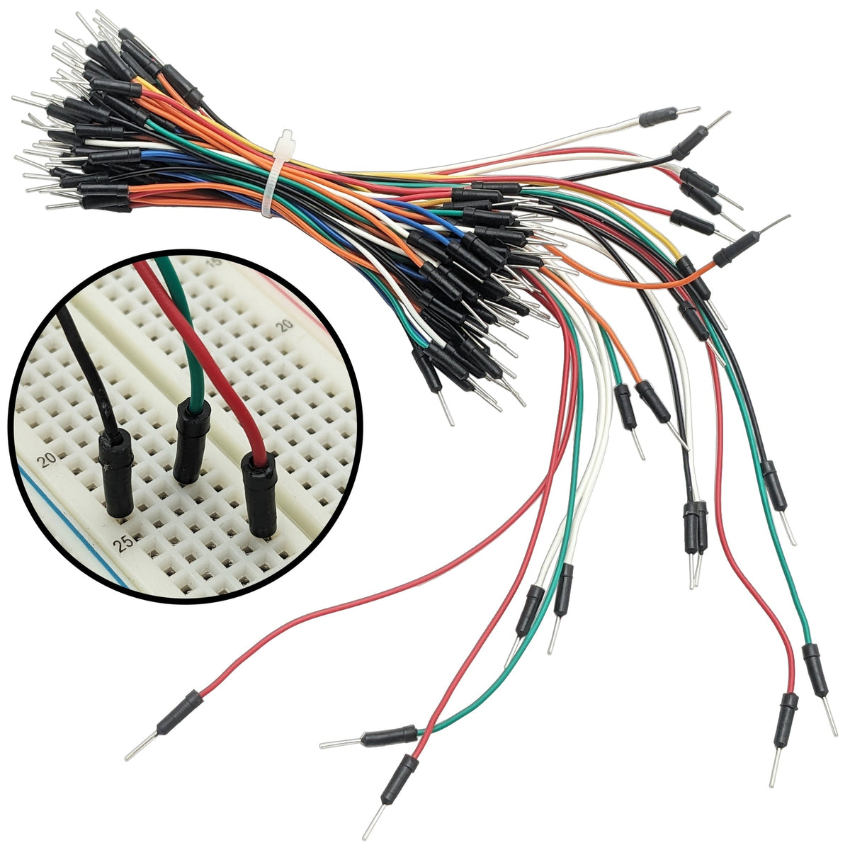 75 Pack Flexible Solderless Breadboard Jumper Wires M/M, 4 Different Lengths