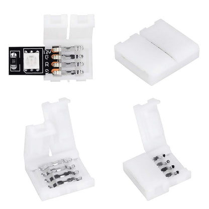 75Pack/Set 4Pin RGB 5050 LED Connectors LED Strip Light Adapters Accessories