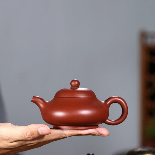 220ml yixing zisha Pottery Handmade tea pot marked dahongpao clay kungfu teapot