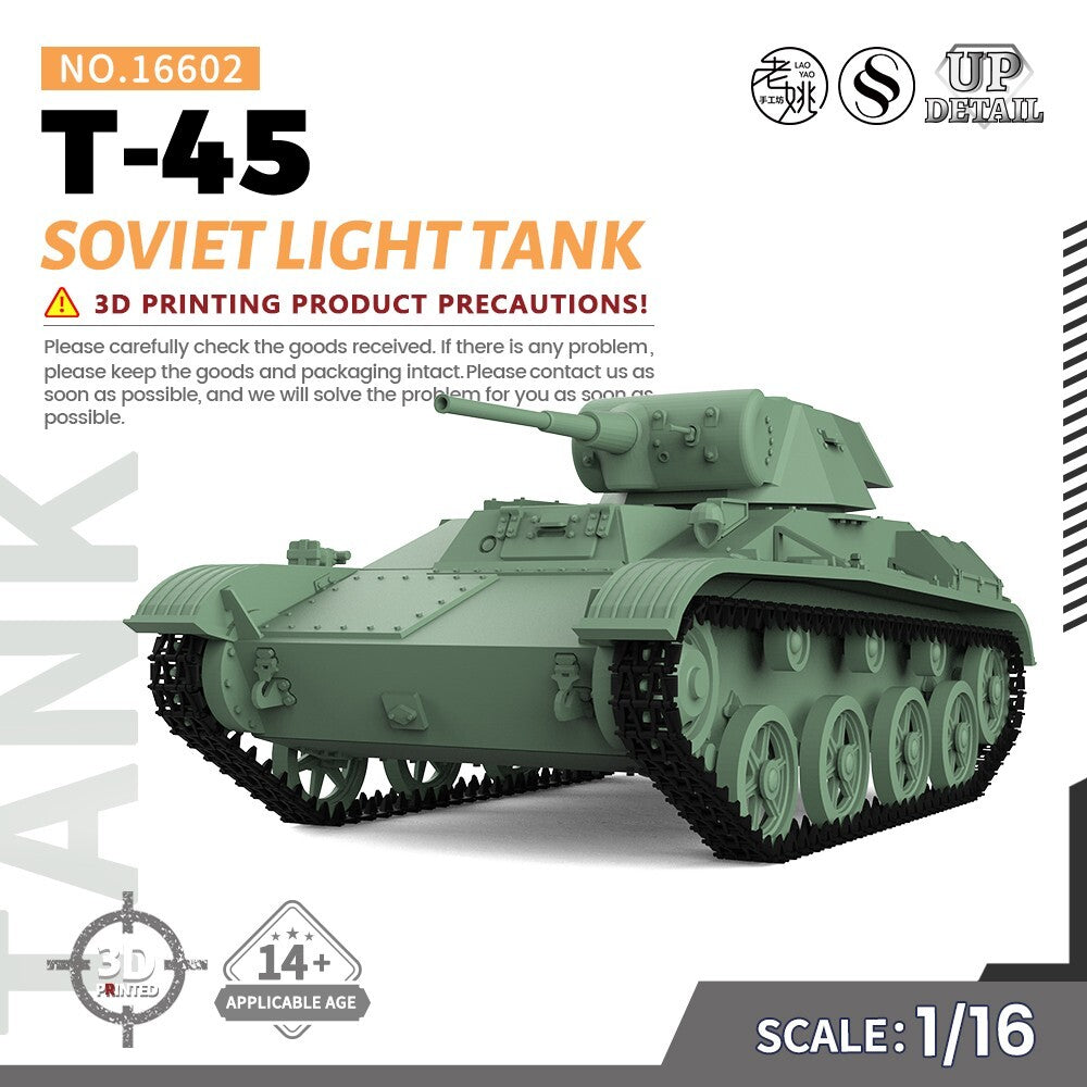 SSMODEL SS16602 1/16 Military Model Kit Soviet T-45 Light Tank