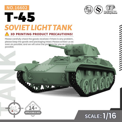 SSMODEL SS16602 1/16 Military Model Kit Soviet T-45 Light Tank