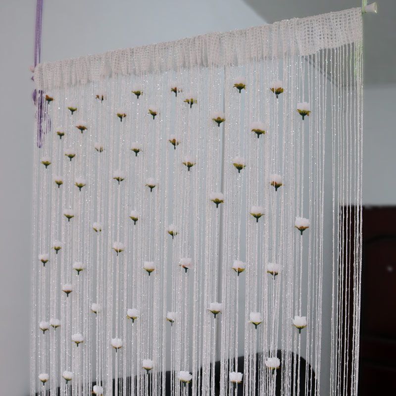 Door String Curtain French Window Thread Rope Left And Right Biparting 200x100cm