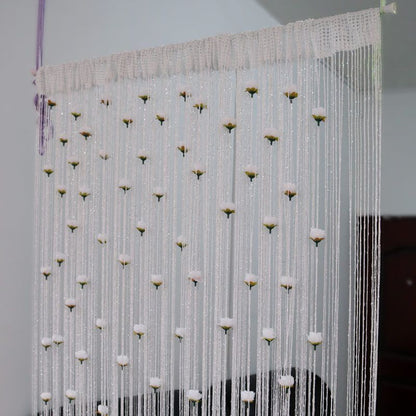 Door String Curtain French Window Thread Rope Left And Right Biparting 200x100cm