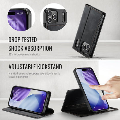 Wallet Case for Iphone 17 Pro Max Compatible with Magsafe, 2-In-1 PU Leather Fli