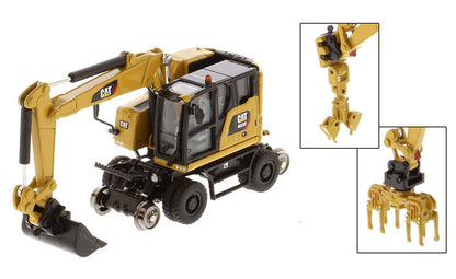 1:87 DM M323F Railroad Wheeled Excavator Construction Equipment Diecast Model