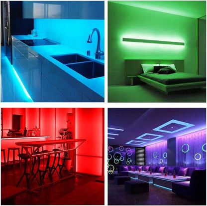 5M 10M 15M 20M RGB 5050 LED Strip light SMD 44 Key Remote 12V US Power Full Kit