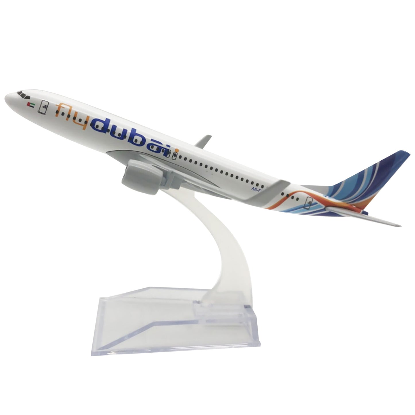 1/400 Scale Dubai Airplanes B737 Model Airplane Diecast Alloy Plane With Stand