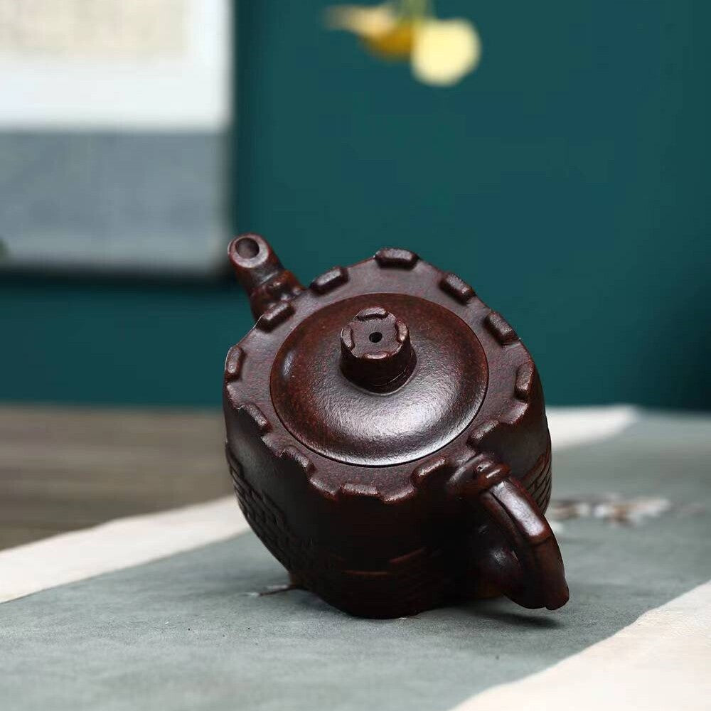 Handmade Teapot The Great Wall Design Original Ore Real Yixing Zisha Purple Clay