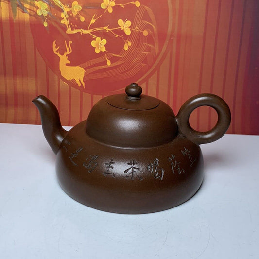 Vintage Chinese Yixing Purple Clay Teapot Zisha Ceramic Gourd Teaware Collection