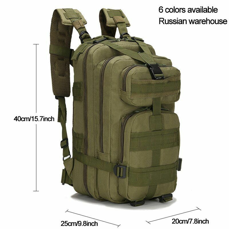 20-30L Tactical Backpack Outdoor Waterproof Bag Rucksack Camping Hunting Travel
