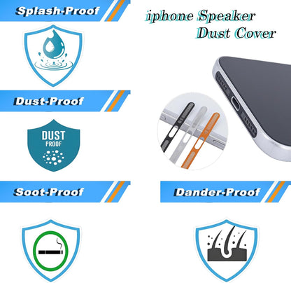 For Iphone 17 Pro Max Speaker Dust Cover anti Dust Proof - 8PCS, (Slivery, Iphon
